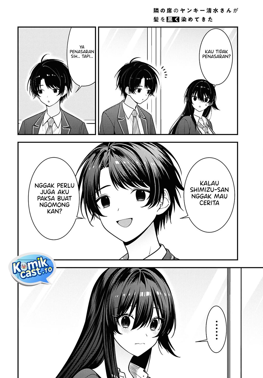 Baca Tonari no Seki no Yankee Shimizu-san ga Kami o Kuroku Sometekita - Chapter 17 halaman 11