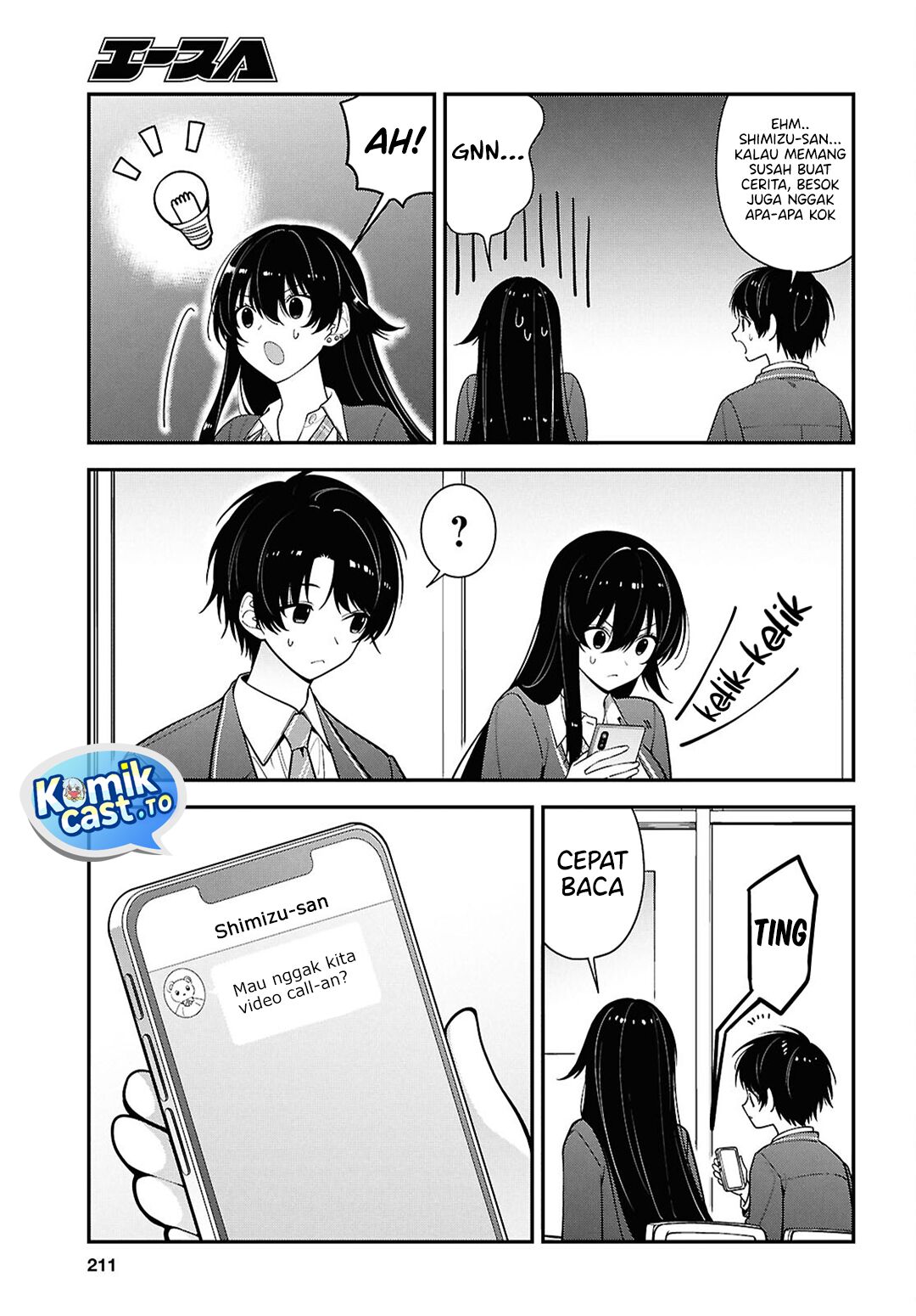 Baca Tonari no Seki no Yankee Shimizu-san ga Kami o Kuroku Sometekita - Chapter 17 halaman 14