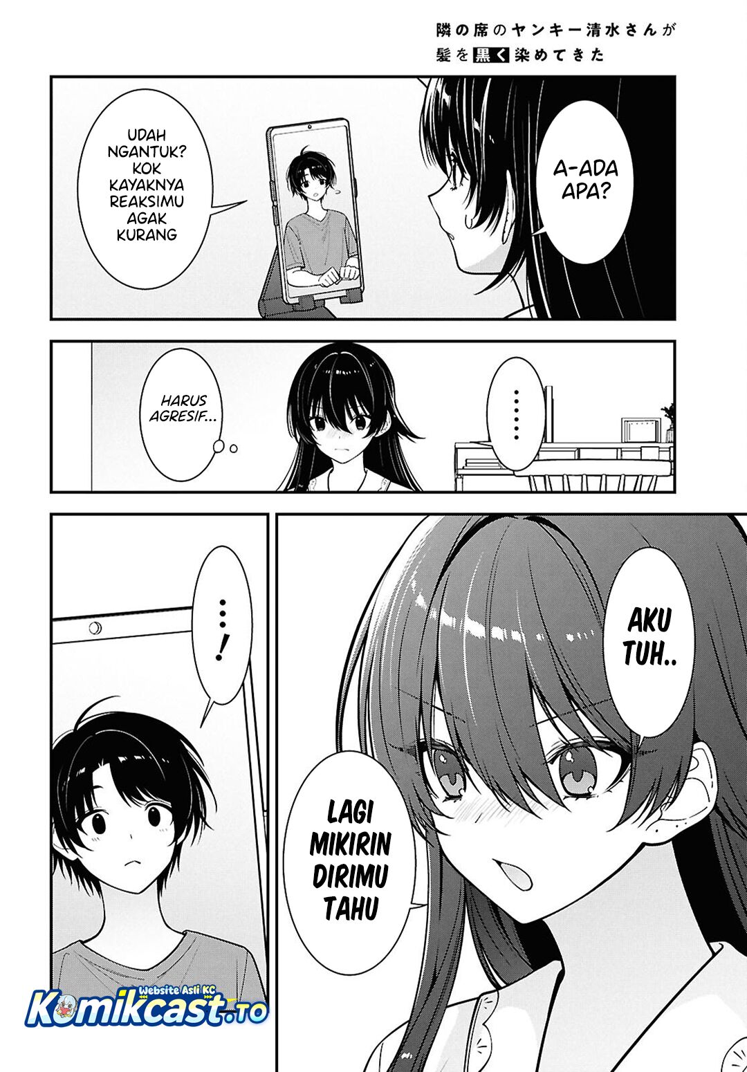 Baca Tonari no Seki no Yankee Shimizu-san ga Kami o Kuroku Sometekita - Chapter 17 halaman 29