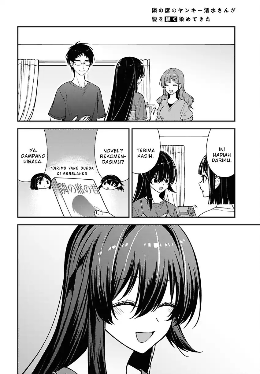 Baca Tonari no Seki no Yankee Shimizu-san ga Kami o Kuroku Sometekita - Chapter 18 halaman 18