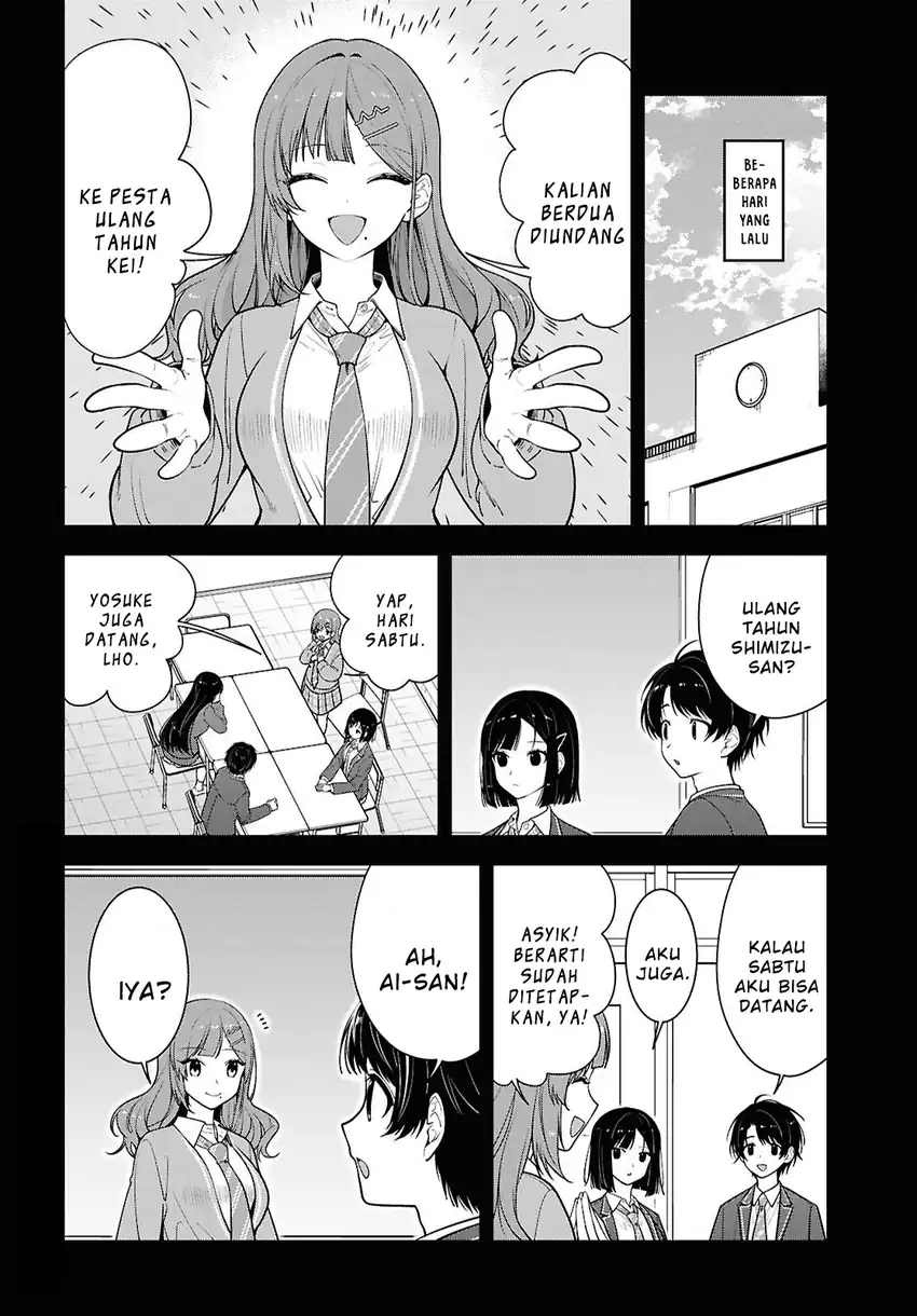 Baca Tonari no Seki no Yankee Shimizu-san ga Kami o Kuroku Sometekita - Chapter 18 halaman 2