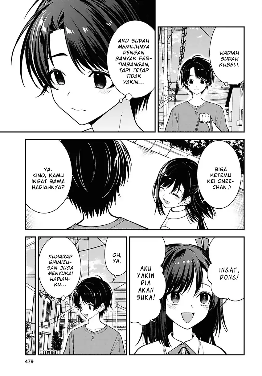 Baca Tonari no Seki no Yankee Shimizu-san ga Kami o Kuroku Sometekita - Chapter 18 halaman 5