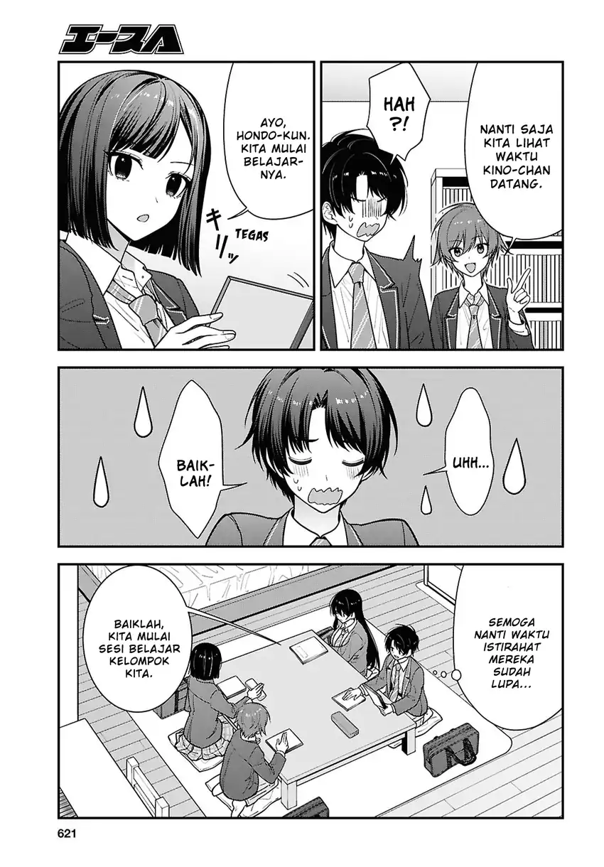 Baca Tonari no Seki no Yankee Shimizu-san ga Kami o Kuroku Sometekita - Chapter 19 halaman 13