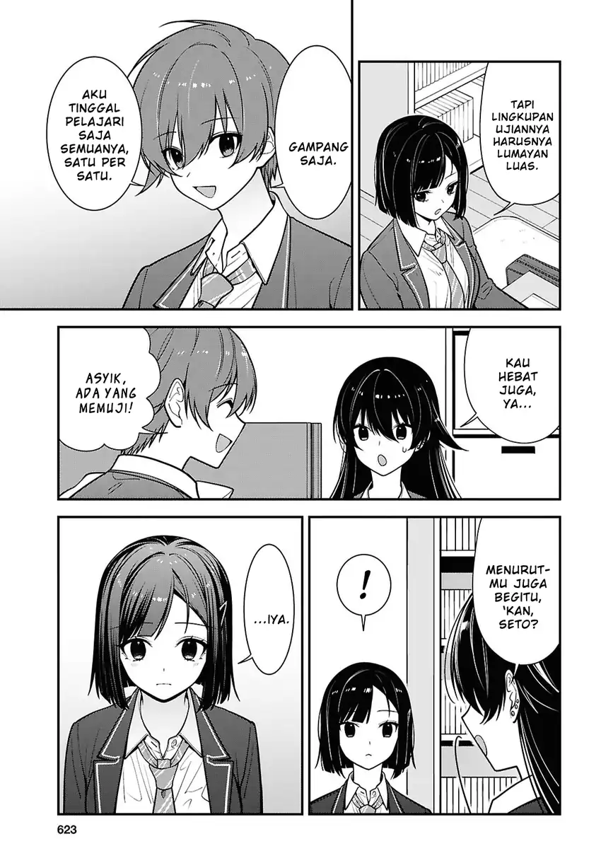 Baca Tonari no Seki no Yankee Shimizu-san ga Kami o Kuroku Sometekita - Chapter 19 halaman 15