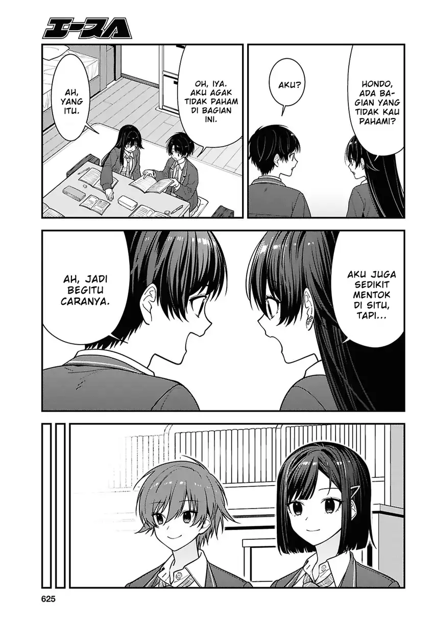 Baca Tonari no Seki no Yankee Shimizu-san ga Kami o Kuroku Sometekita - Chapter 19 halaman 17
