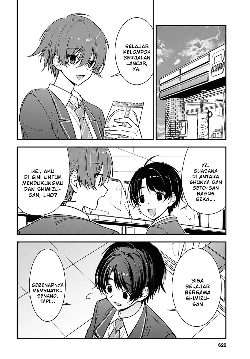 Baca Tonari no Seki no Yankee Shimizu-san ga Kami o Kuroku Sometekita - Chapter 19 halaman 20