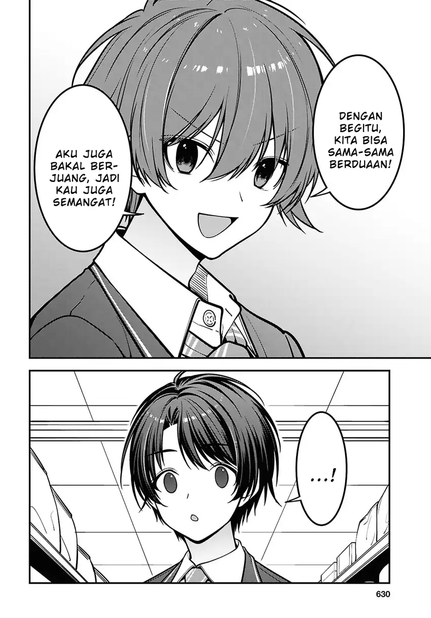 Baca Tonari no Seki no Yankee Shimizu-san ga Kami o Kuroku Sometekita - Chapter 19 halaman 22