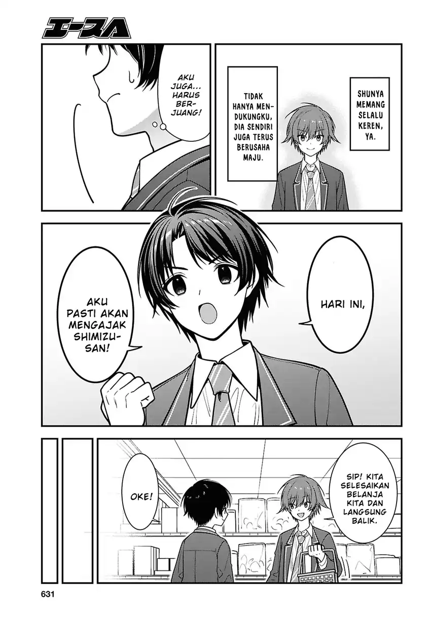 Baca Tonari no Seki no Yankee Shimizu-san ga Kami o Kuroku Sometekita - Chapter 19 halaman 23