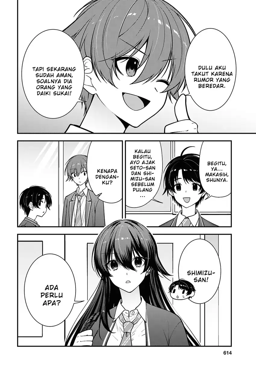 Baca Tonari no Seki no Yankee Shimizu-san ga Kami o Kuroku Sometekita - Chapter 19 halaman 6