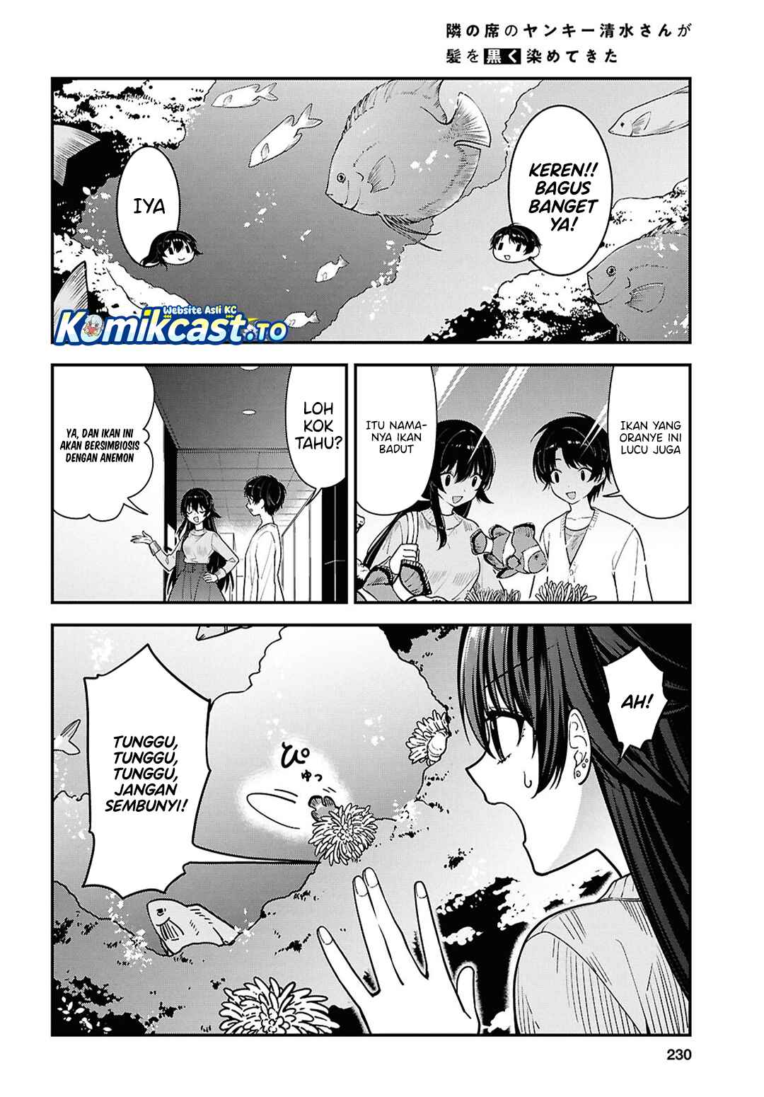 Baca Tonari no Seki no Yankee Shimizu-san ga Kami o Kuroku Sometekita - Chapter 20 halaman 13