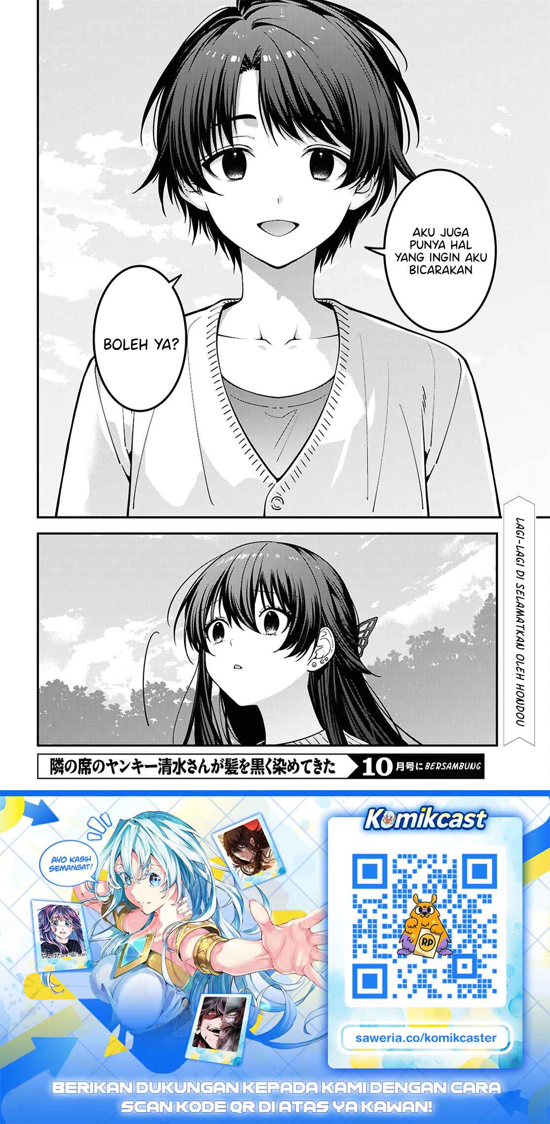 Tonari no Seki no Yankee Shimizu-san ga Kami o Kuroku Sometekita Chapter 21 - Page 36