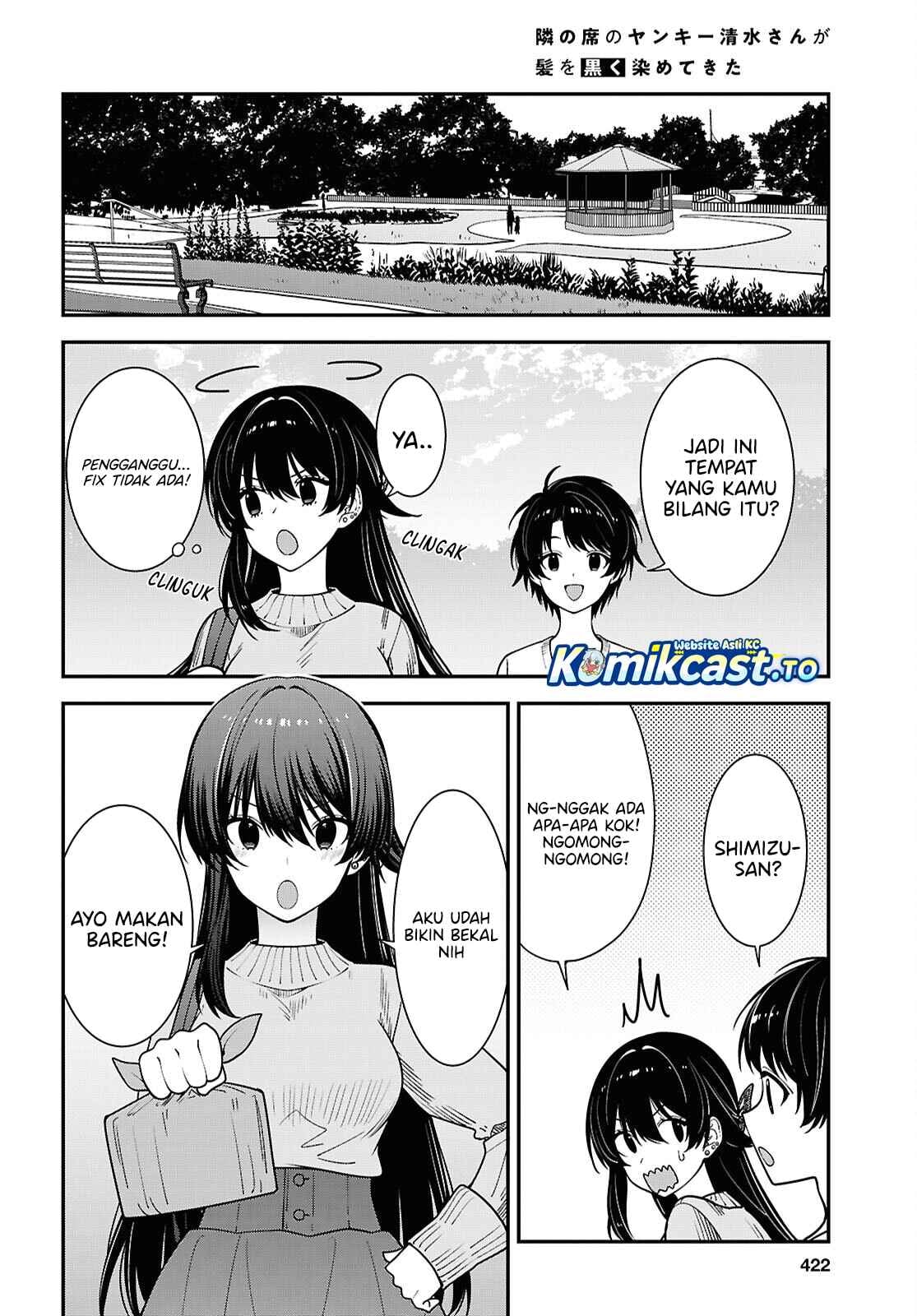 Tonari no Seki no Yankee Shimizu-san ga Kami o Kuroku Sometekita Chapter 21 - Page 9