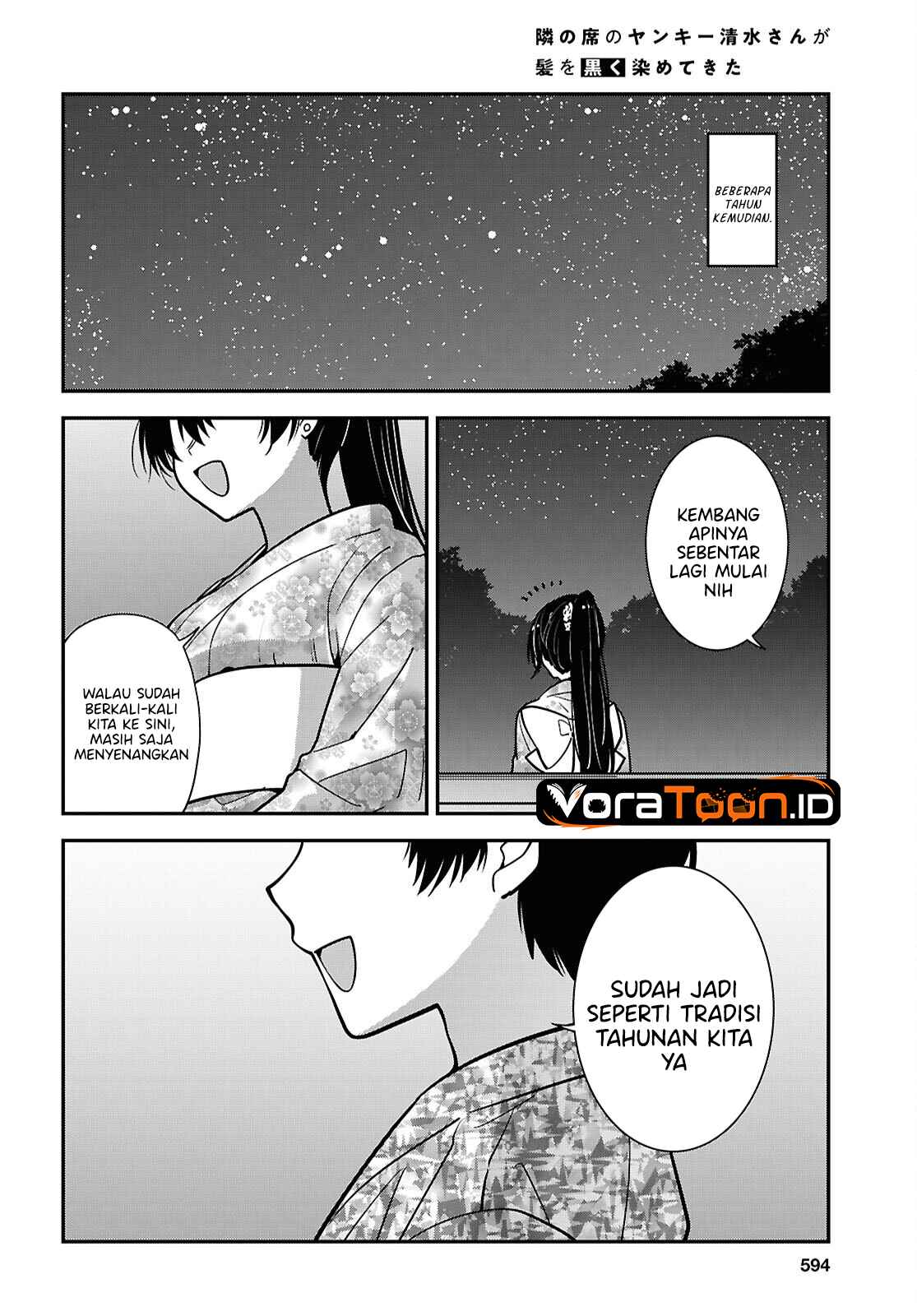 Tonari no Seki no Yankee Shimizu-san ga Kami o Kuroku Sometekita Chapter 22 - Page 29