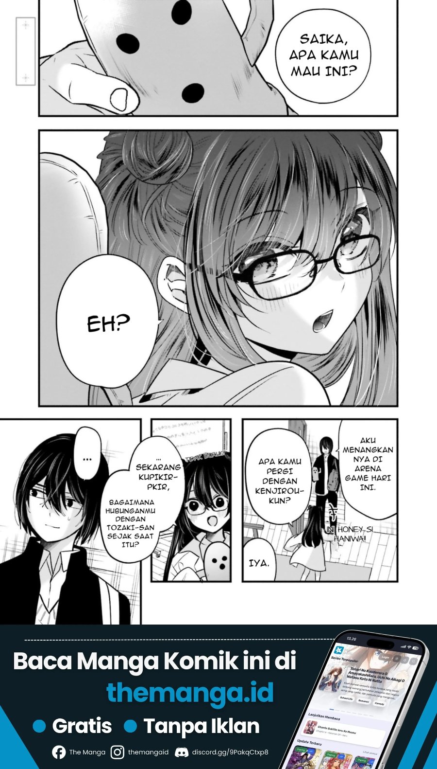 Baca Tozaki-san wa Boku ni Dake Tsumetai Chapter 18 Bahasa Indonesia page 8