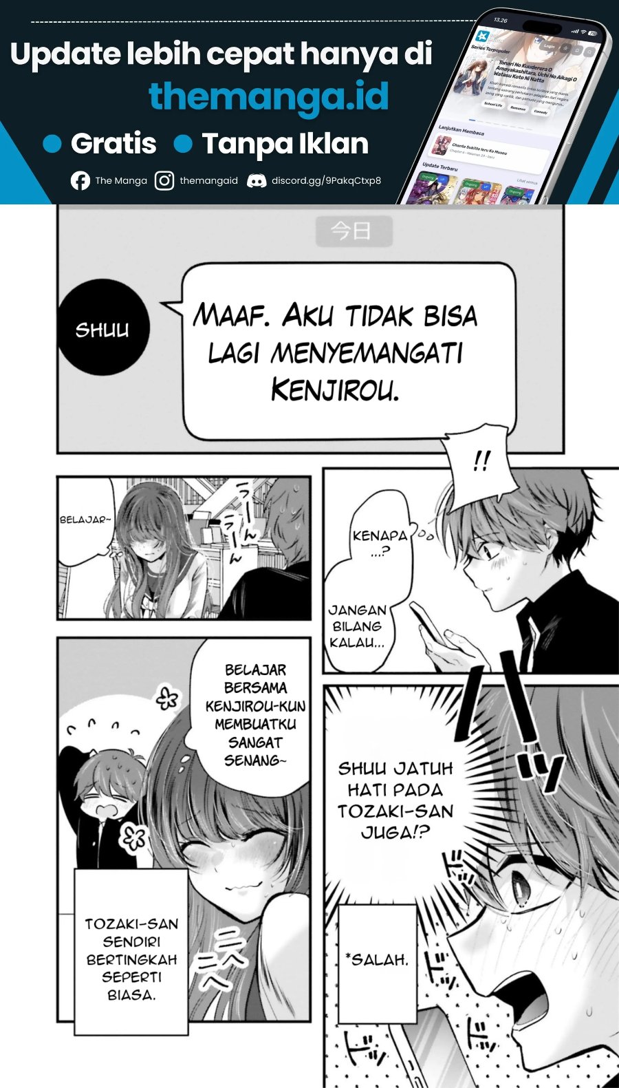 Baca Tozaki-san wa Boku ni Dake Tsumetai Chapter 18 Bahasa Indonesia page 54