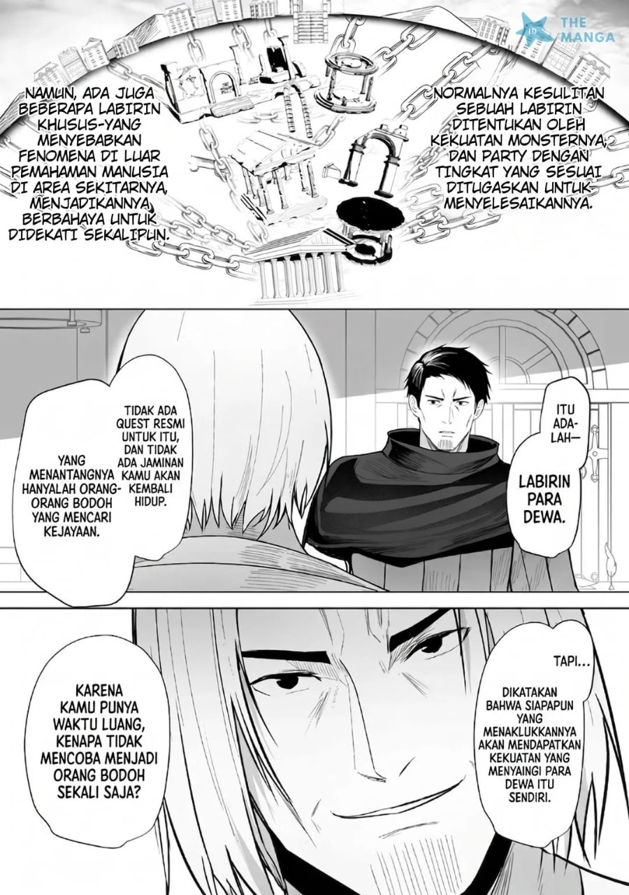Baca Tsuihousareta Ossan, Himatsubushi ni Kamigami wo Koeru ~Kami no Kago wo Nakama no Shoujotachi ni Yuzutteitara Saikyou Party ga Bakutan Shita Ken~ - Chapter 1 halaman 13