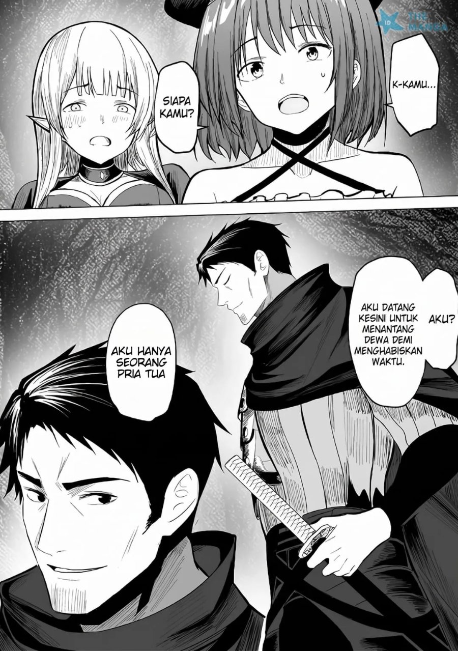 Baca Tsuihousareta Ossan, Himatsubushi ni Kamigami wo Koeru ~Kami no Kago wo Nakama no Shoujotachi ni Yuzutteitara Saikyou Party ga Bakutan Shita Ken~ - Chapter 1 halaman 31