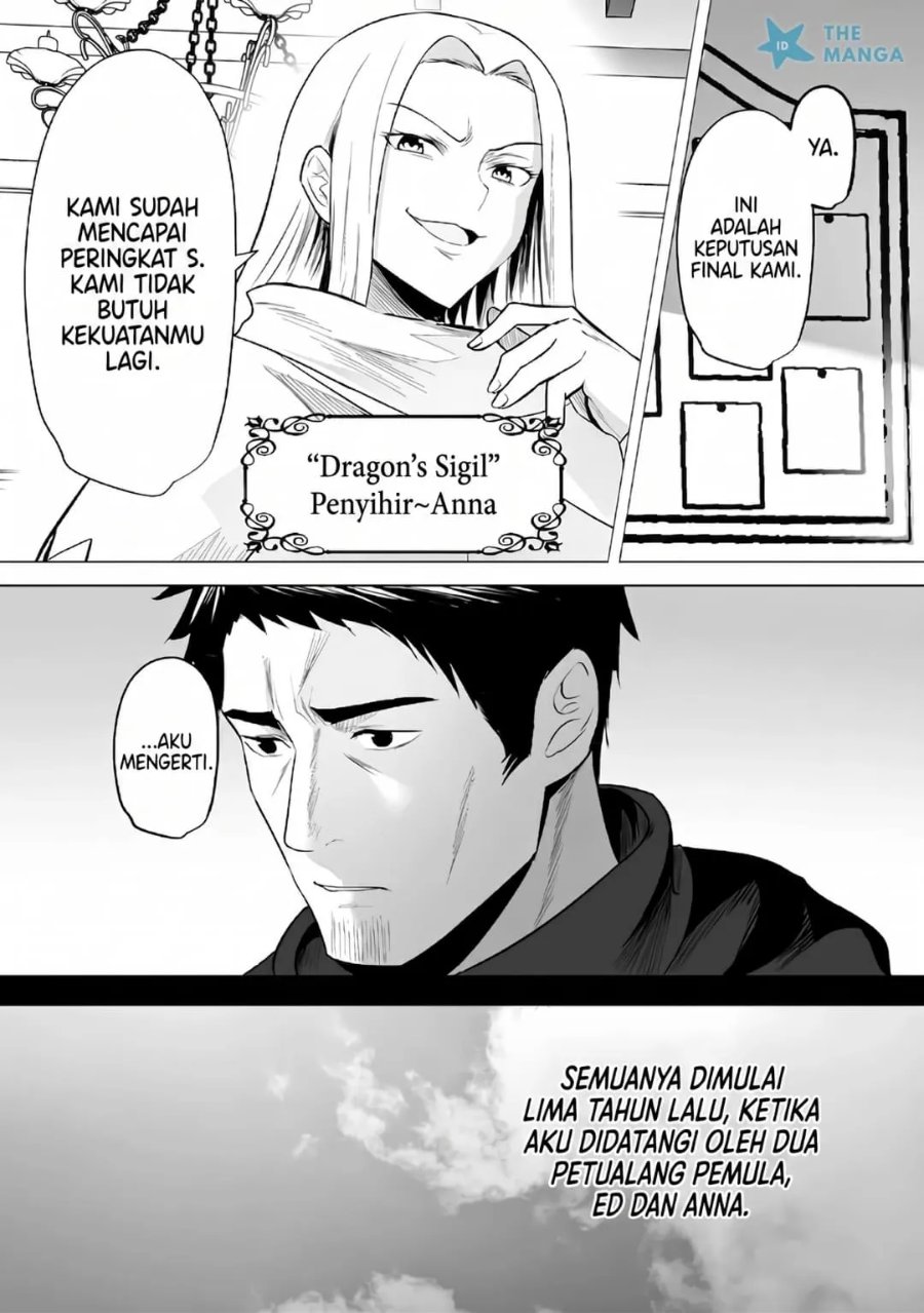 Baca Tsuihousareta Ossan, Himatsubushi ni Kamigami wo Koeru ~Kami no Kago wo Nakama no Shoujotachi ni Yuzutteitara Saikyou Party ga Bakutan Shita Ken~ - Chapter 1 halaman 6