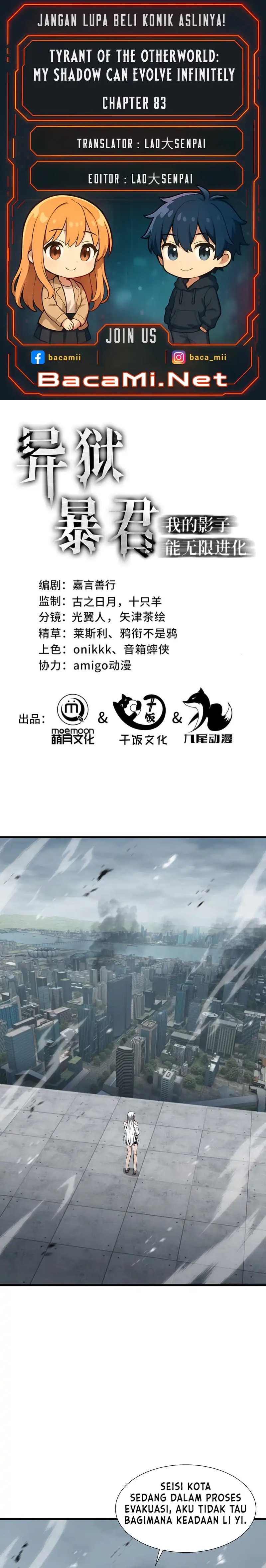 Baca Tyrant of the Otherworld Prison: My Shadow Can Evolve Infinitely - Chapter 83 halaman 1