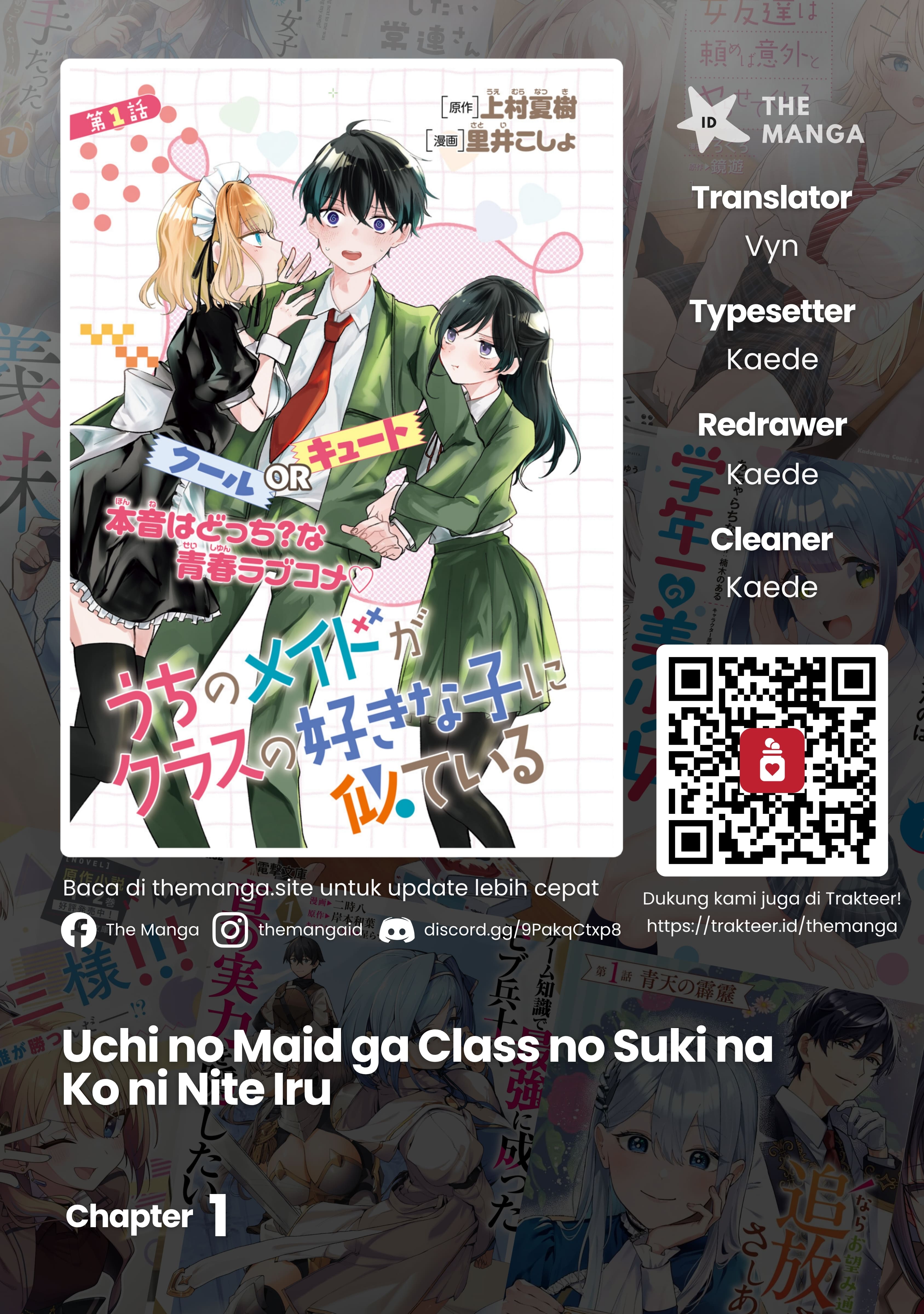 Baca Uchi no Maid ga Class no Suki na Ko ni Nite Iru - Chapter 1 halaman 1