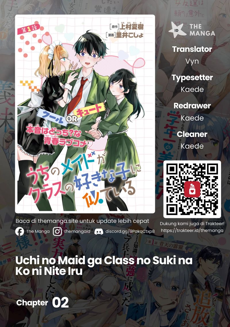 Baca Uchi no Maid ga Class no Suki na Ko ni Nite Iru - Chapter 2 halaman 1