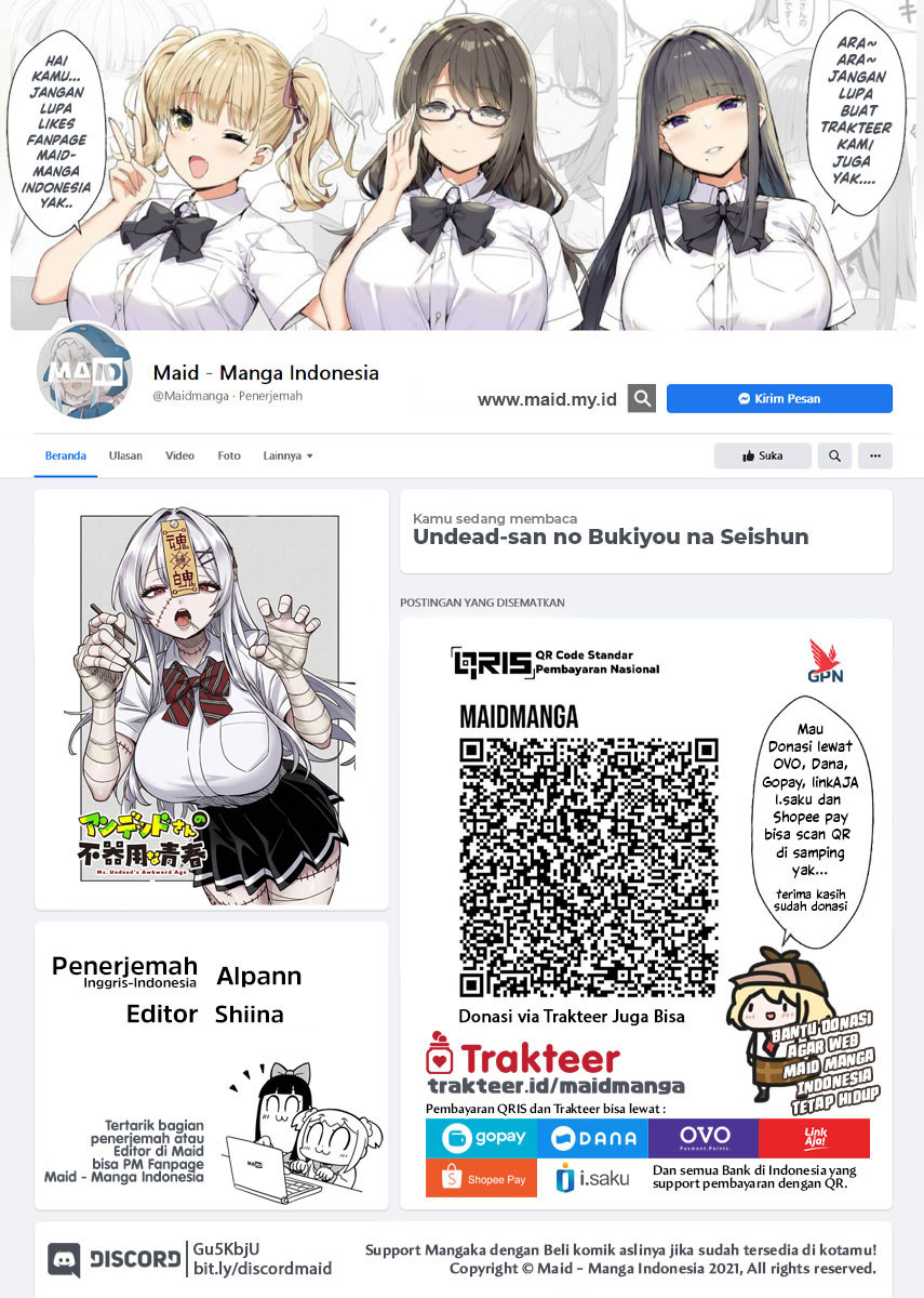 Baca Undead-san no Bukiyou na Seishun - Chapter 3.1 halaman 2
