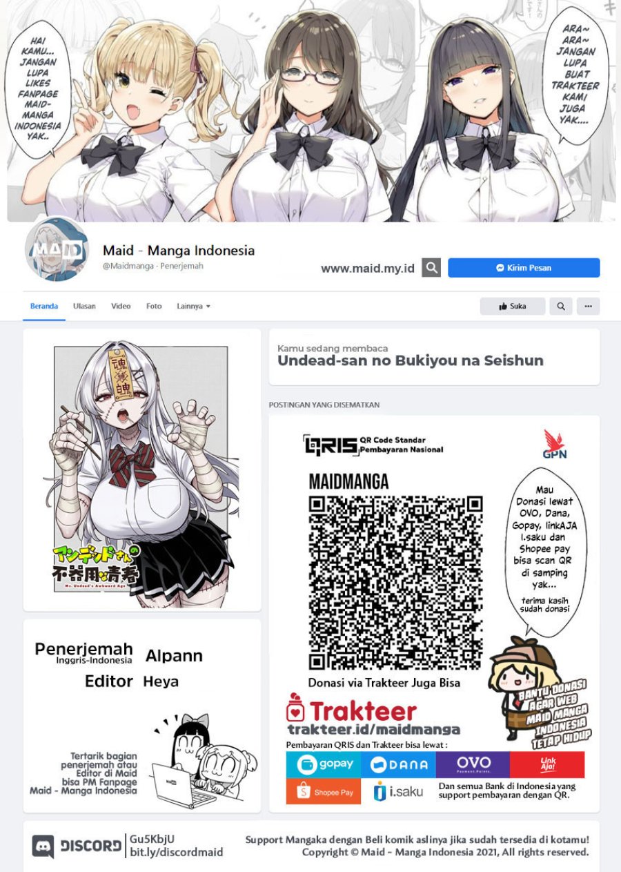 Baca Undead-san no Bukiyou na Seishun - Chapter 4.1 halaman 2
