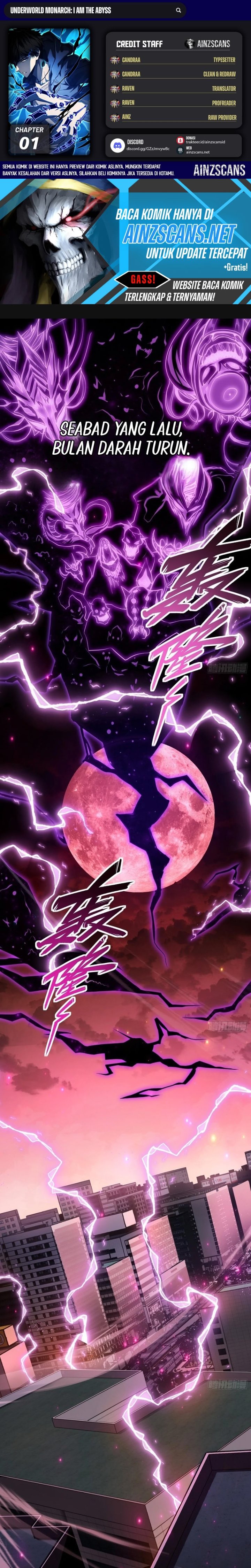 Underworld Monarch: I Am the Abyss Chapter 1 - Page 1