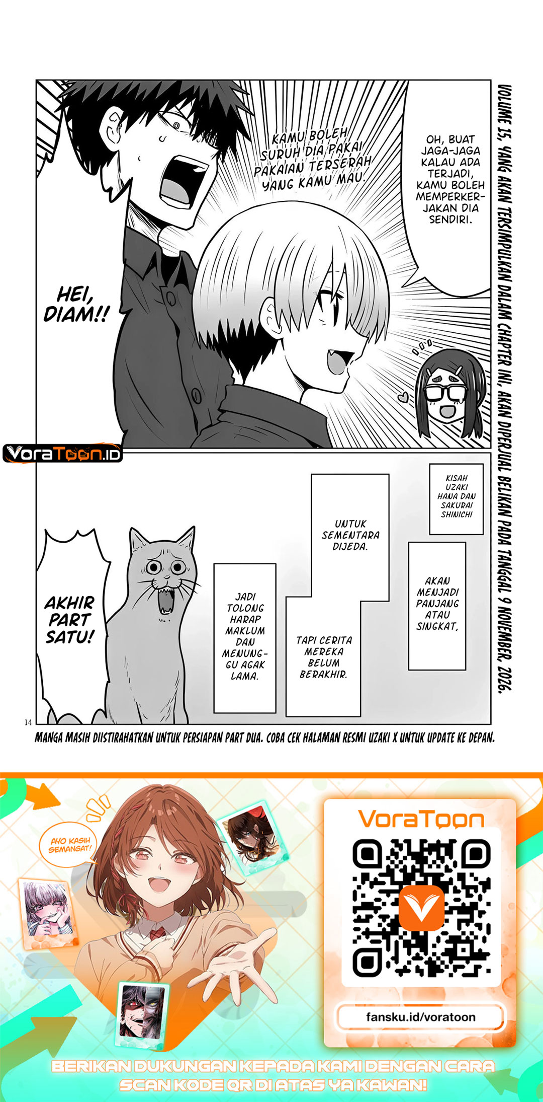 Uzaki-chan wa Asobitai! Chapter 142 - Page 15