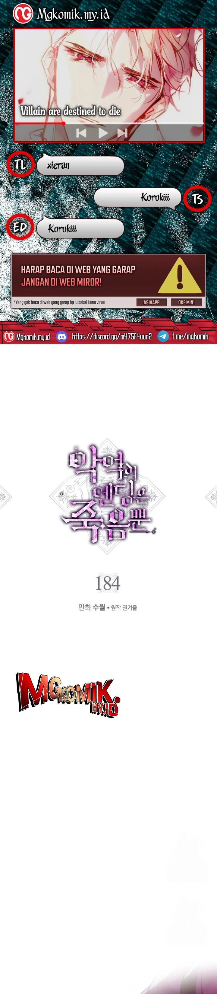 Baca Villains Are Destined to Die - Chapter 184 halaman 1