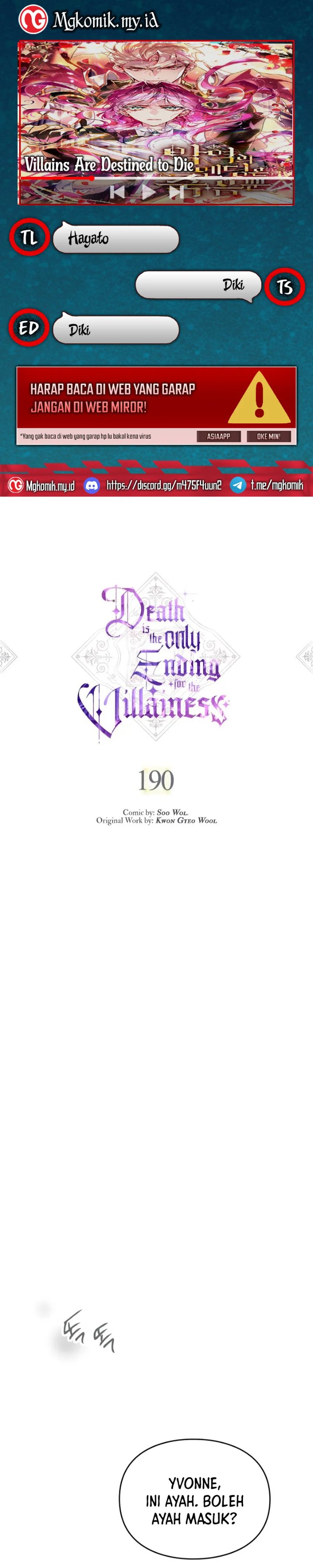 Baca Villains Are Destined to Die - Chapter 190 halaman 1