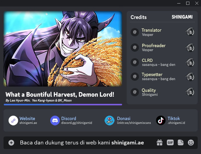 Baca What A Bountiful Harvest, Demon Lord! - Chapter 1 halaman 1