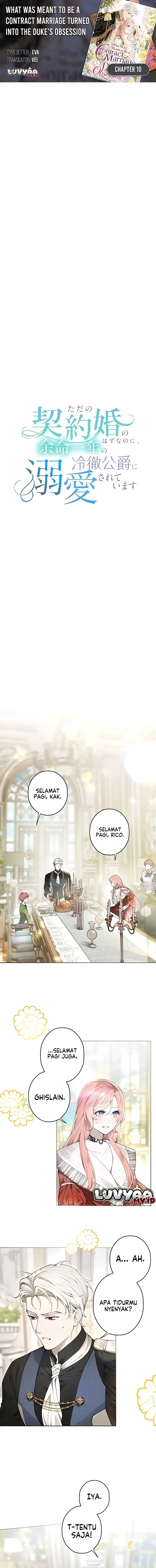 Baca What Was Meant to Be a Contract Marriage Turned Into the Duke’s Obsession - Chapter 10 halaman 1