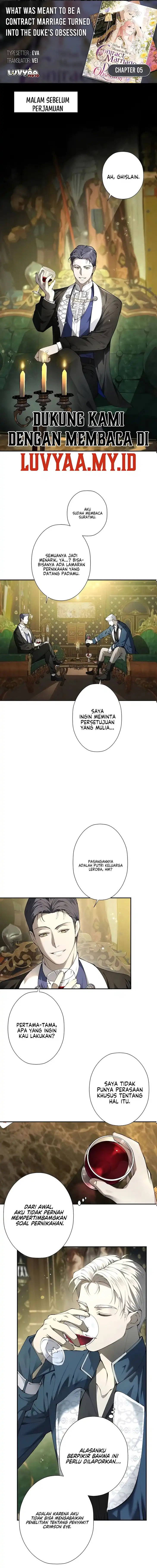 Baca What Was Meant to Be a Contract Marriage Turned Into the Duke’s Obsession - Chapter 5 halaman 1