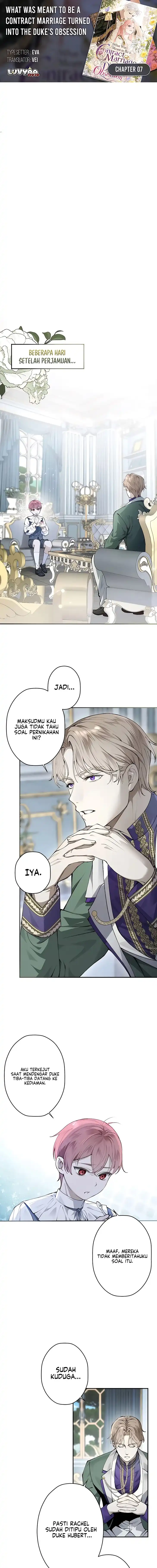 Baca What Was Meant to Be a Contract Marriage Turned Into the Duke’s Obsession - Chapter 7 halaman 1