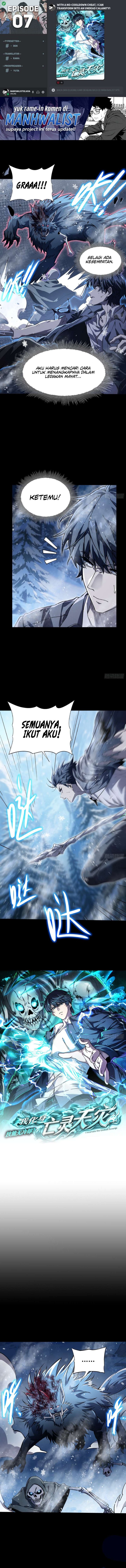 Baca With a No-Cooldown Cheat, I Can Transform Into an Undead Calamity! Chapter 7 Bahasa Indonesia page 6