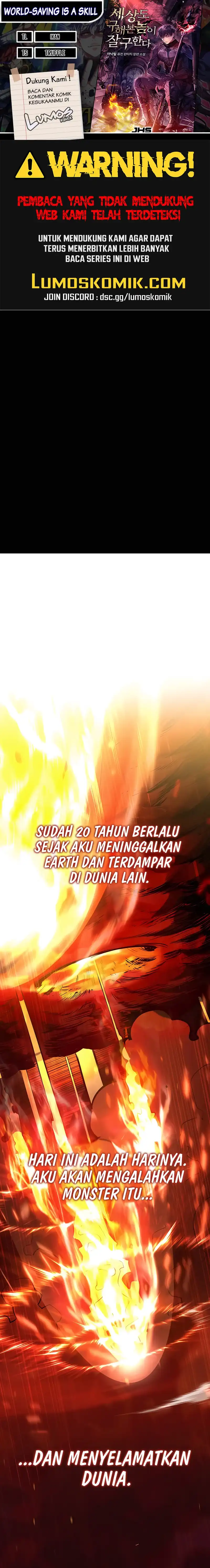 Baca World-Saving is a Skill - Chapter 0.1 halaman 1