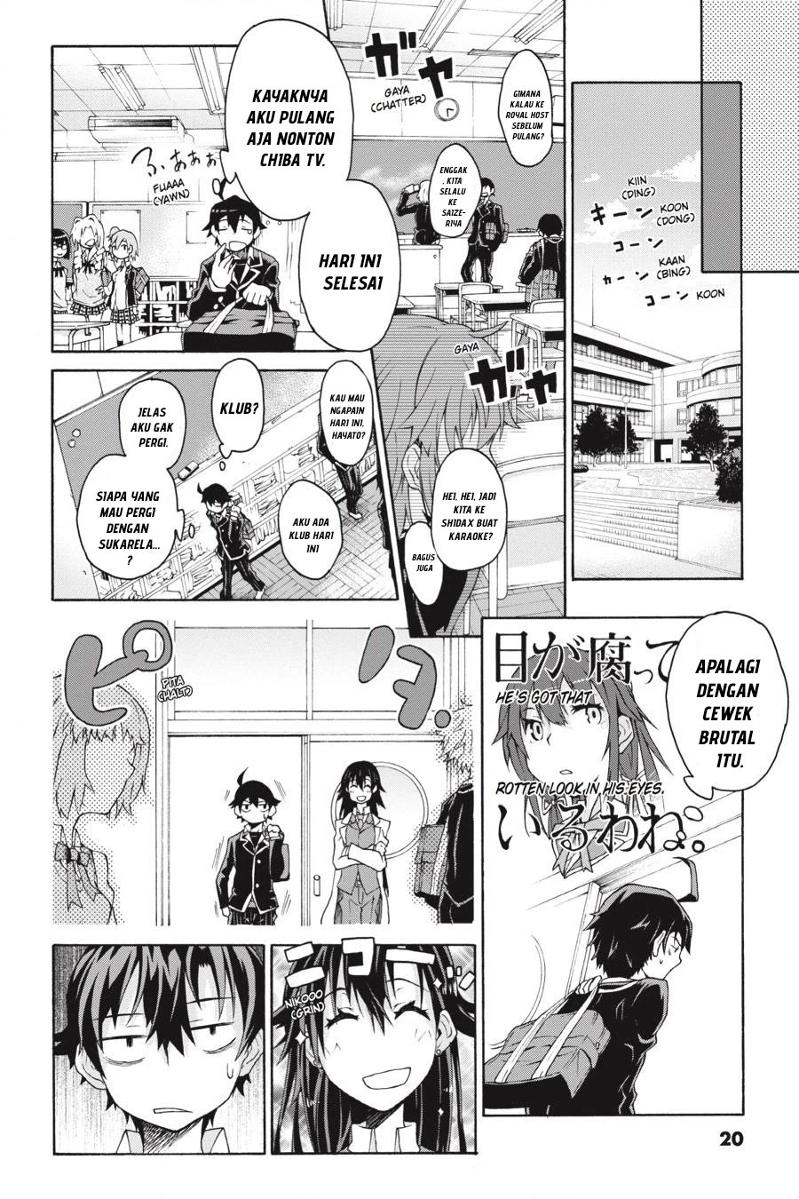 Baca Yahari Ore no Seishun Love Come wa Machigatteiru Chapter 1.2 Bahasa Indonesia page 8