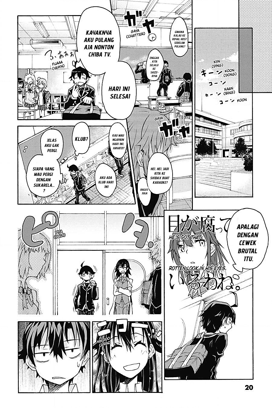 Baca Yahari Ore no Seishun Love Come wa Machigatteiru Chapter 1.2 Bahasa Indonesia page 10