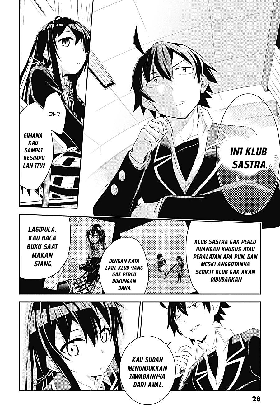Baca Yahari Ore no Seishun Love Come wa Machigatteiru Chapter 1.3 Bahasa Indonesia page 6