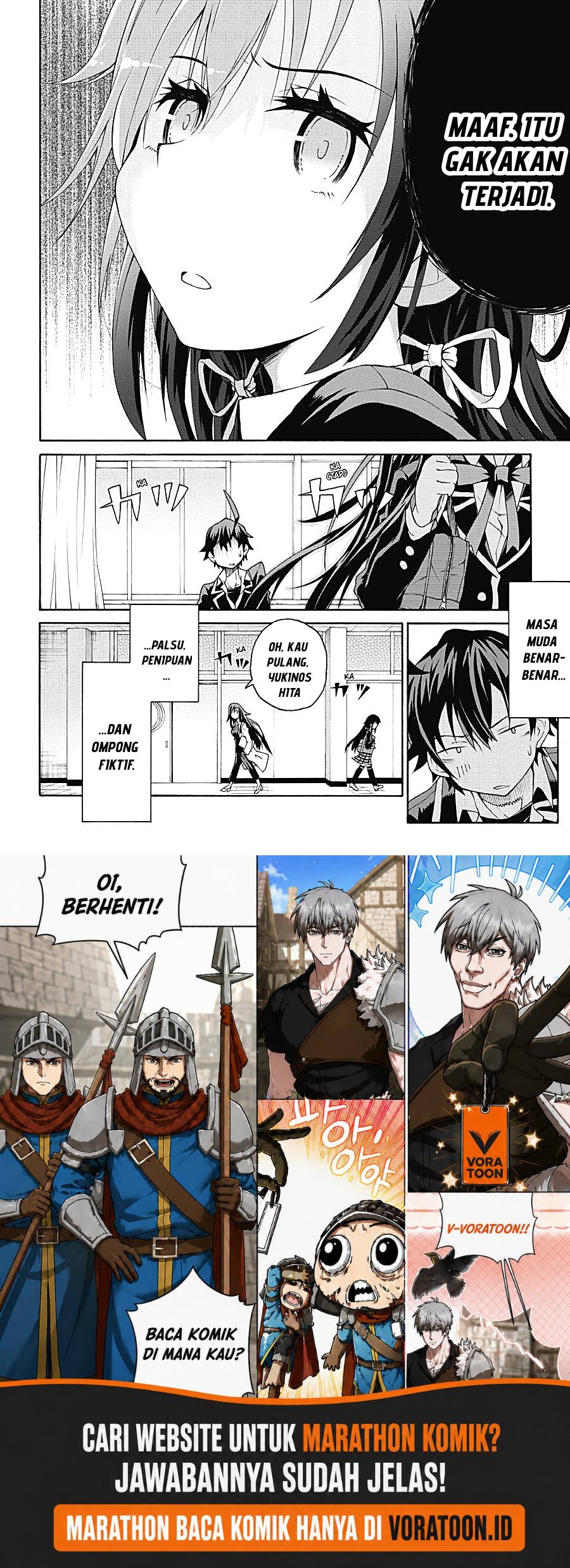 Baca Yahari Ore no Seishun Love Come wa Machigatteiru Chapter 1.3 Bahasa Indonesia page 26