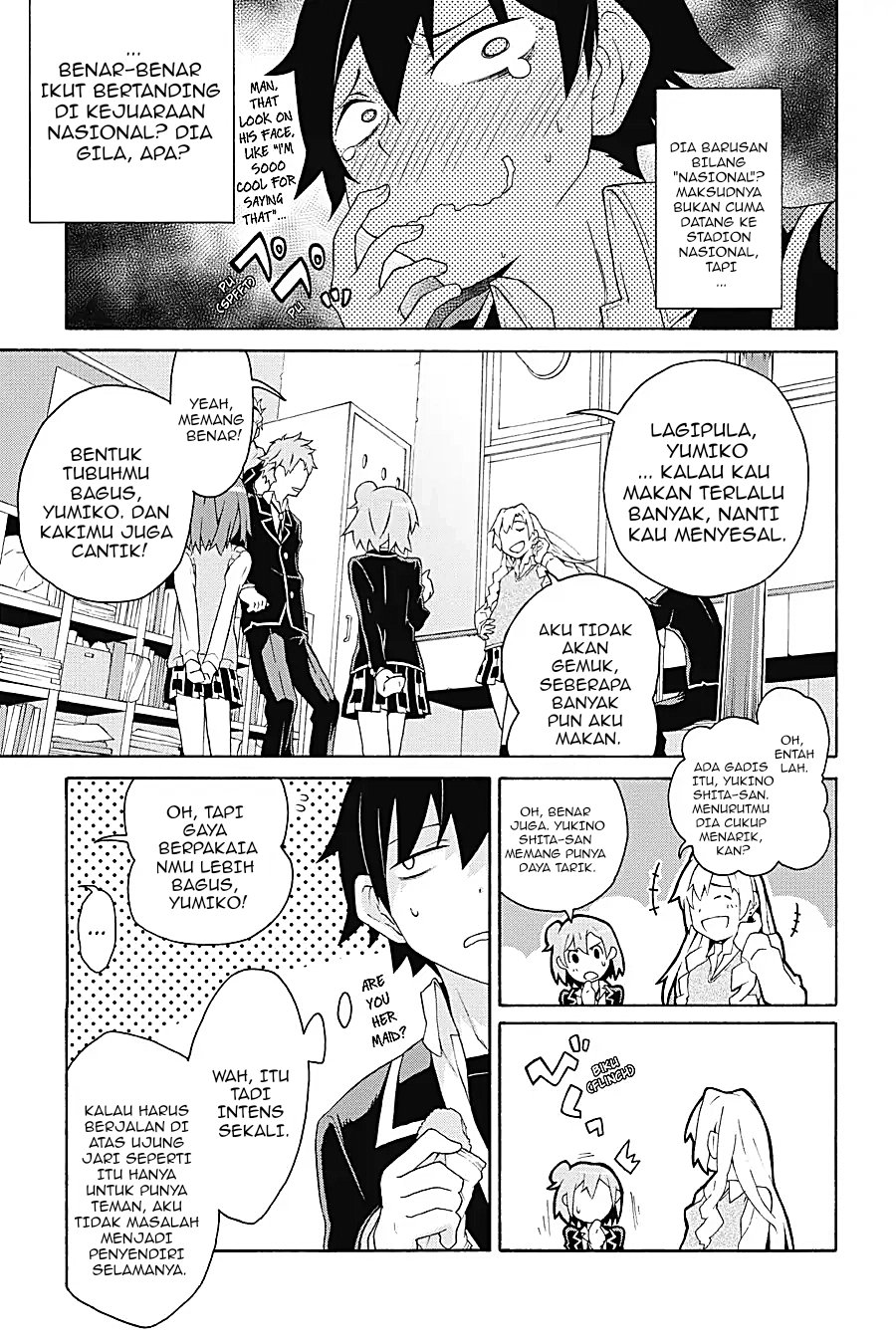 Baca Yahari Ore no Seishun Love Come wa Machigatteiru Chapter 4.1 Bahasa Indonesia page 18