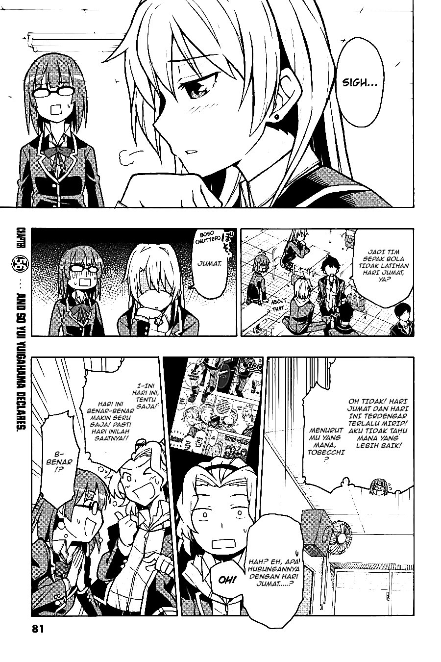 Yahari Ore no Seishun Love Come wa Machigatteiru Chapter 55 - Page 1