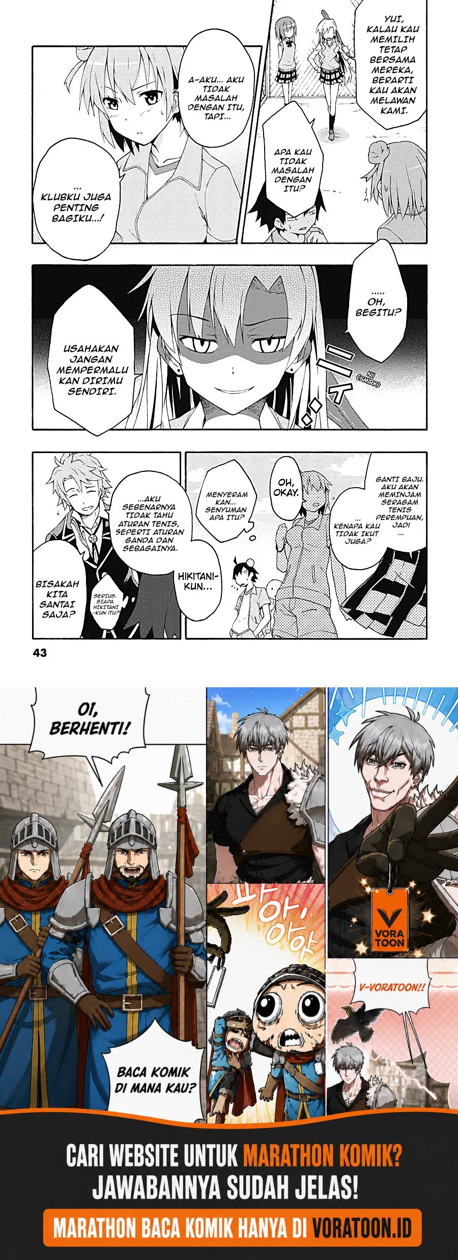 Baca Yahari Ore no Seishun Love Come wa Machigatteiru Chapter 7.1 Bahasa Indonesia page 26