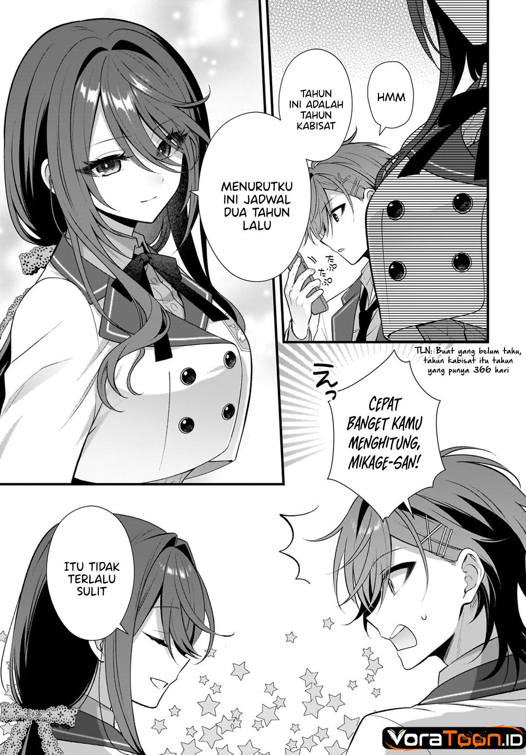 Halaman 8 dari Yotte, Hatsukoi wa Shoumei sareta. Delta to Gamma no Rigakubu Note Chapter 5