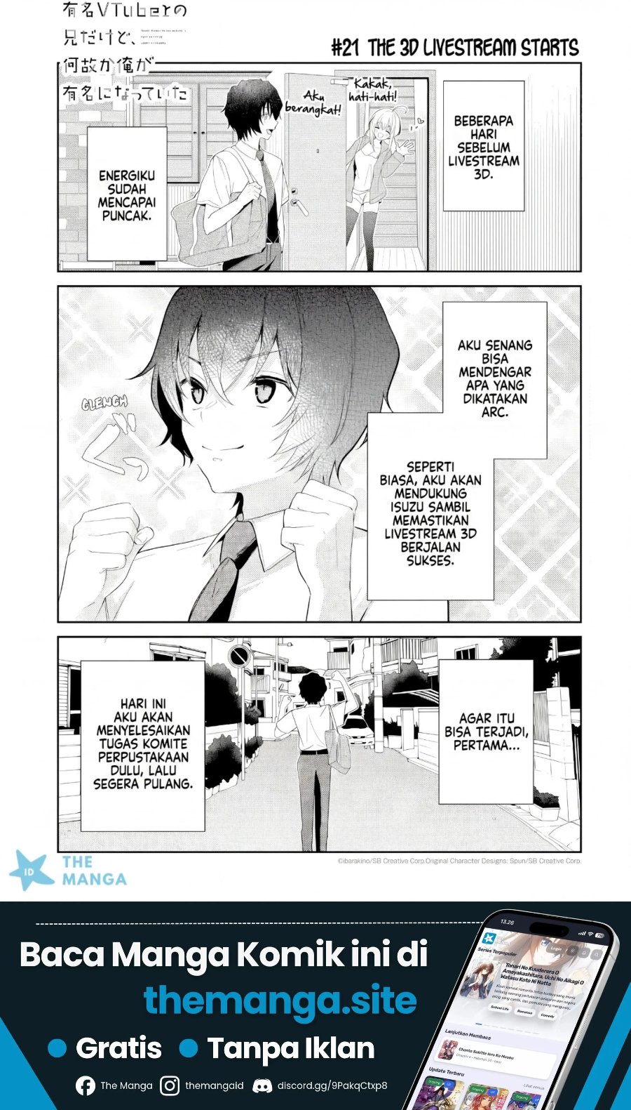 Baca Yuumei VTuber no Ani Dakedo Nazeka Ore ga Yuumei ni Natteita - Chapter 21 halaman 3